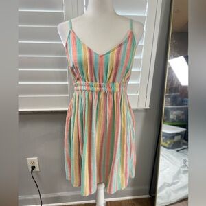 O’Neill Kenzie Striped Summer Sun Dress Women’s Size M Coastal Beach Surfer Girl